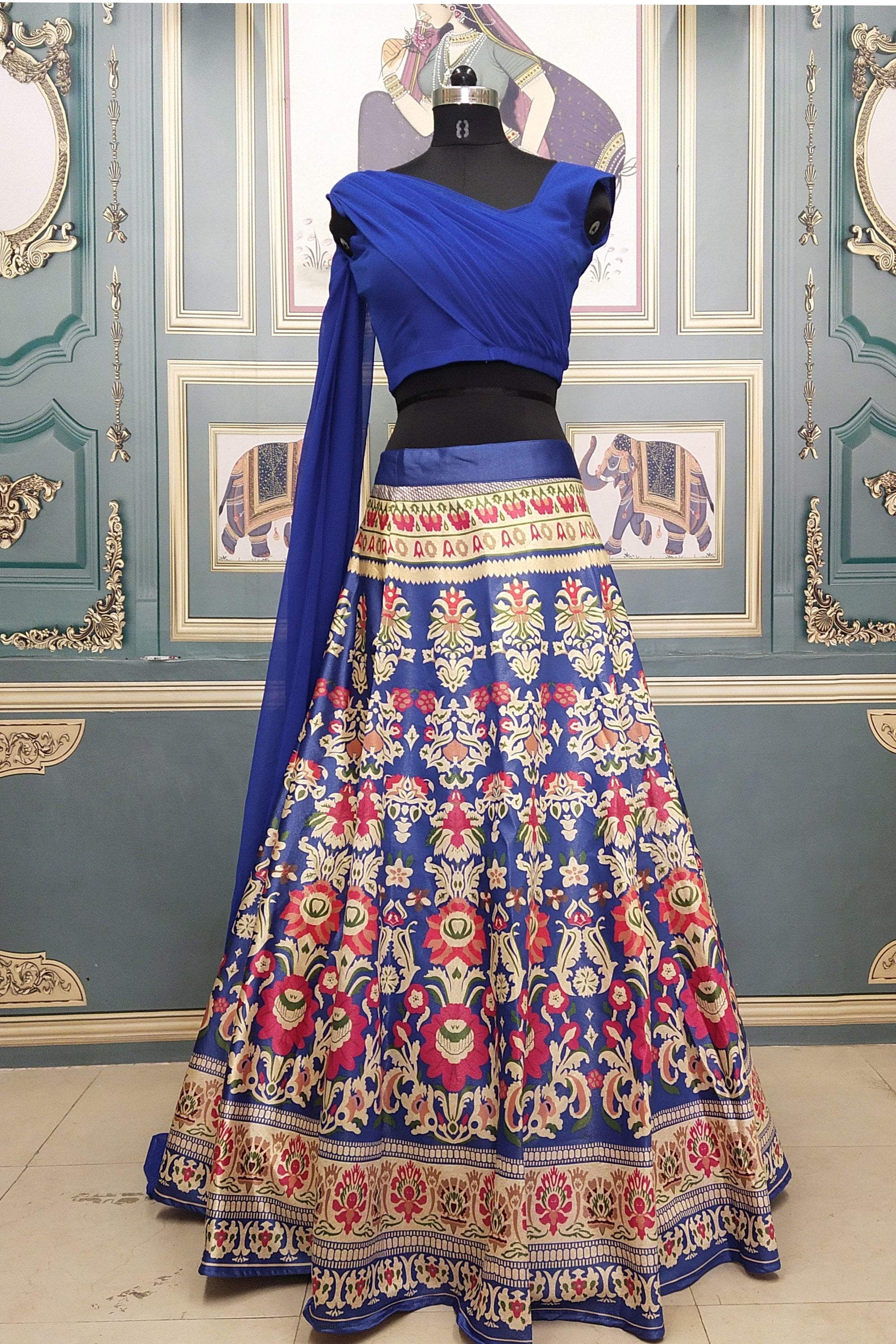 Designer Lehenga Choli With Attached Dupatta Embroidery Work – Cygnus  Fashion