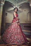 Soft Net Floral Zari And Thread Worked Lehenga Choli With Dupatta For Wedding Wear