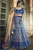 Blue Designer Lehenga Choli With Pure Gota, And Thread Work For Party Wear