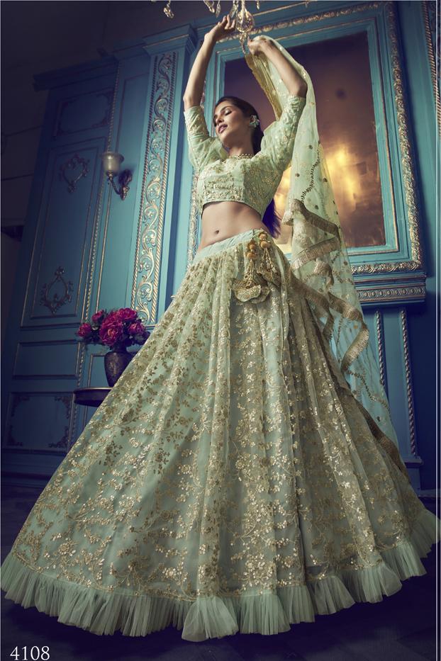 Attractive Looked Designer Sequence Worked Lehenga Choli For Wedding Wear