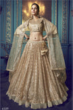 Beige Colored Sequence Worked Designer Lehenga Choli For Women