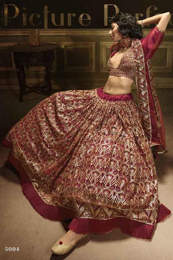 Anchor  Grey Soft Net Designer Lehenga Choli With overall Sequence Work