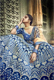 Blue Designer Lehenga Choli With Pure Gota, And Thread Work For Party Wear