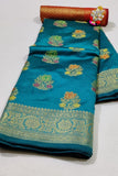 Beautiful Pure Soft Banarasi Silk With Heavy Woven Design Saree