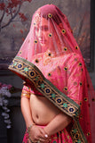 Pink Color Banarasi Silk Lehenga Choli With Dupatta For Women