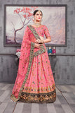 Pink Color Banarasi Silk Lehenga Choli With Dupatta For Women