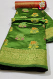 Banarasi Silk With Heavy Woven Saree For Party Wear