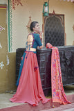 Alluring Party Wear Soft Cotton Lehenga Choli With Resham Embroidery