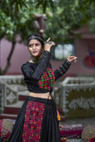 Beautiful Black Real Mirror & Embroidery Work Lehenga Choli