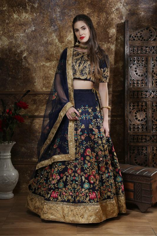 Semi Stitched Wedding Wear Designer Lehenga Choli With Dupatta