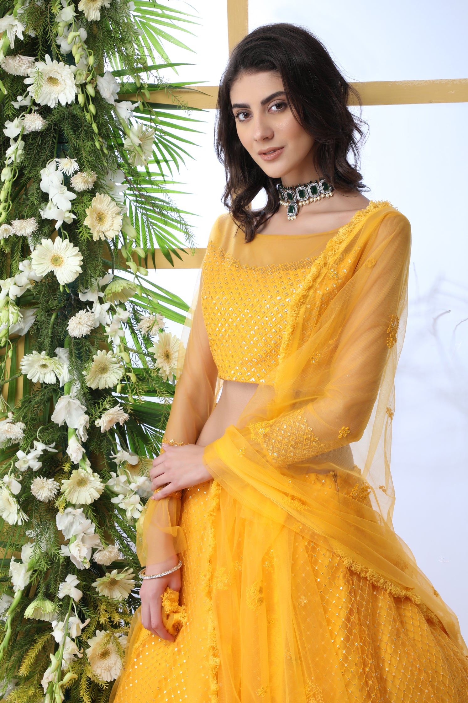 Buy Radiant Yellow Art Silk Designer Lehenga Choli - Inddus.com