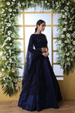 Wedding Wear Dark Blue Designer With Pearl Stone Work Lehenga Choli