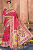 Embellished Party Wear Zari Woven Silk Saree For Women