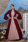 Dusty Pink Net Lehenga Choli With Jacket