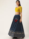 Georgette Drawstring with Heavy Handmade Tassels Lahenga Choli