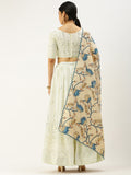 Georgette Sequins and Thread Embroidery Work Beautiful Lahengacholi