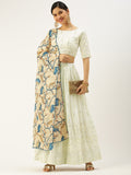 Georgette Sequins and Thread Embroidery Work Beautiful Lahengacholi