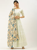 Georgette Sequins and Thread Embroidery Work Beautiful Lahengacholi