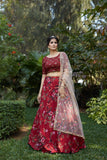 Red Designed Beautiful Lehenga Choli For Wedding
