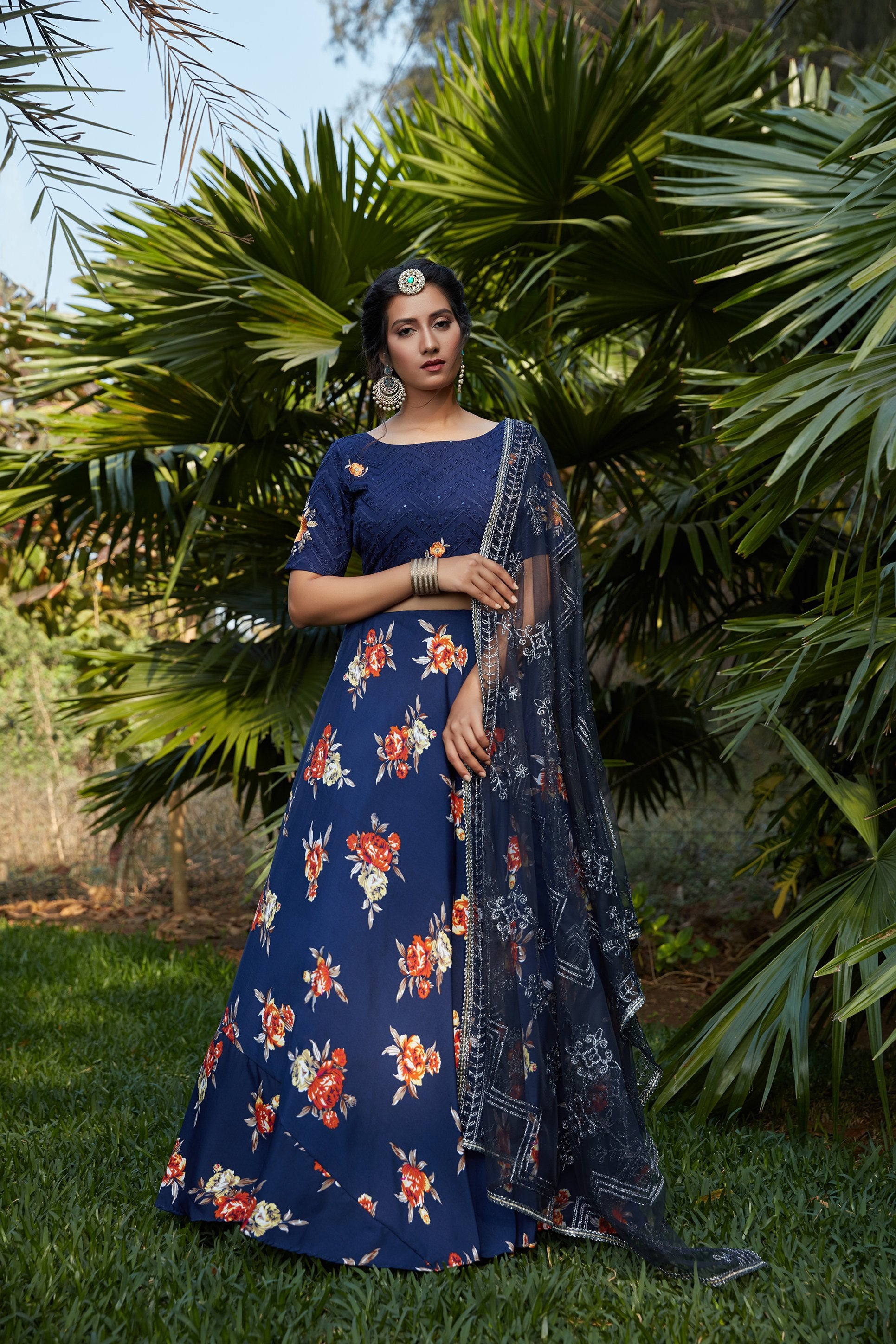 Indian Designer Lehenga - Indian Stylish Lehenga Choli Set for Bridal