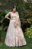 Beige Cotton Lehenga Choli For Wedding and Party Wear