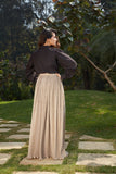 Full Flared Skirt with Stylish Top Gives Look