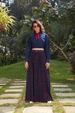 Gorgeous Navy Blue top And Skirt For Women