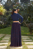 Gorgeous Navy Blue top And Skirt For Women