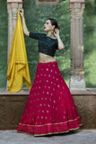 Gorgeous Green & Pink Color With Heavy Sequence Work Lehenga Choli For Party Wear