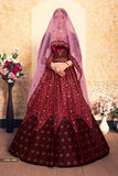 Maroon Embroidery Worked Designer Party Wear Lehenga Choli  With Dupatta