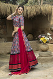 adorable Printed Lehenga Choli With Lace On dupatta Printed Work