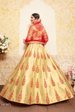 Exclusive Designs With Beautiful Colored Embroidery Worked Lehenga Choli With Dupatta