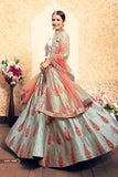 Exclusive Designs With Beautiful Colored Embroidery Worked Lehenga Choli With Dupatta