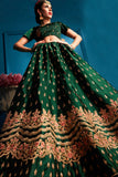 Glamorous Green Colored Designer Embroidery Work Lehenga Choli