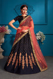 Heavy Designer Embroidery Work Semi Stitched Lehenga Choli