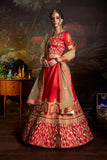 Designer Zari, Stone, Sequence Work Bridal Lehenga Choli With Dupatta