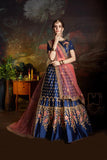 Blue Color Wedding Lehenga Choli With Dori, Sequence & Stone Work