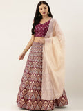 Everyone will Admire you when you wear this Stunning Zari Foil Designer Lehenga Choli.