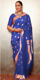 Banarasi Silk Jacquard Border Work Bollywood Style Saree