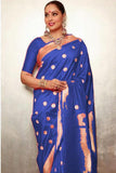 Banarasi Silk Jacquard Border Work Bollywood Style Saree