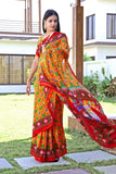 Authentic Causal Wear Art Silk Bandhani Printed Saree