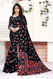 Charming Elegant Butterfly printed Georgette Saree With Blouse Piece