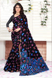 Charming Elegant Butterfly printed Georgette Saree With Blouse Piece