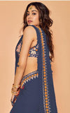 Bollywood Style Georgette Saree With Attractive Look