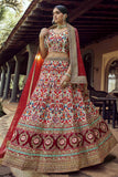 Stunning Heavy Sequence And Zari Work Lehenga Choli For Bridal Wear