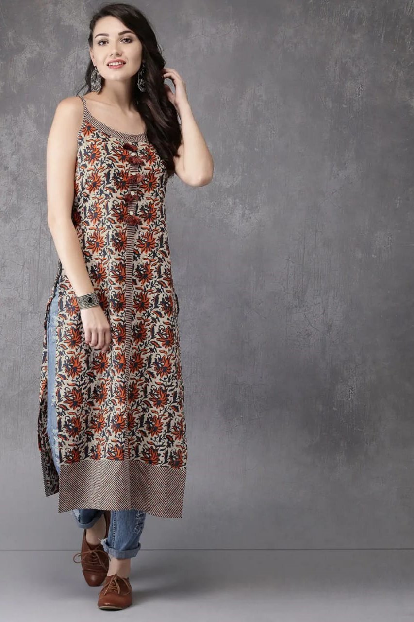 Women Casual Wear Printed Rayon Fancy Long Kurti – Cygnus Fashion