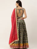 Exclusive Colored Wedding-Wear Patola Lehenga Choli.