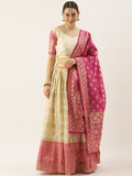 Pink Matching Yellow Colour Beautiful Lahengcholi