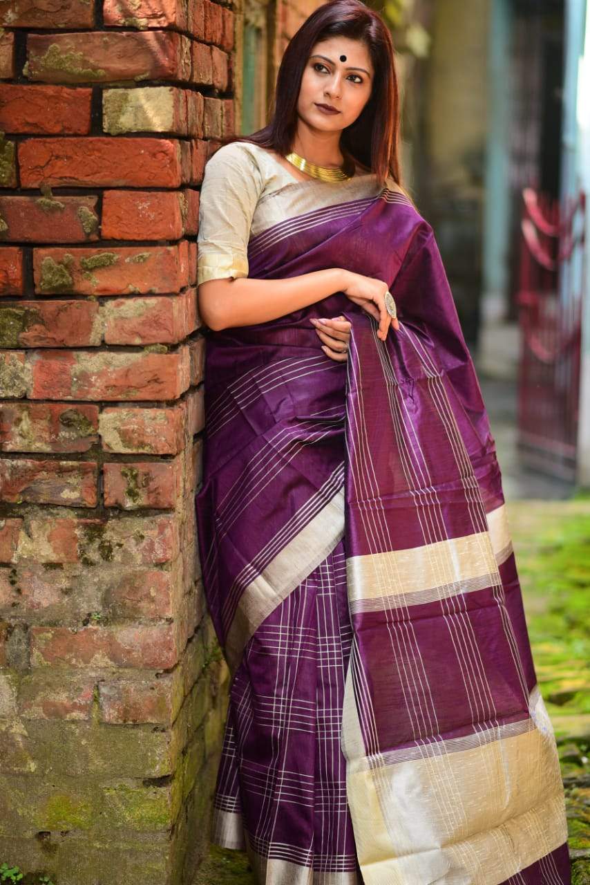 Beautiful Colors Soft Raw Silk Saree With Lining Pallu And Exclusive Teasel For Party Wear