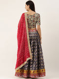 Refresh your look wearing this exclusive colored wedding-wear Patola lehenga choli